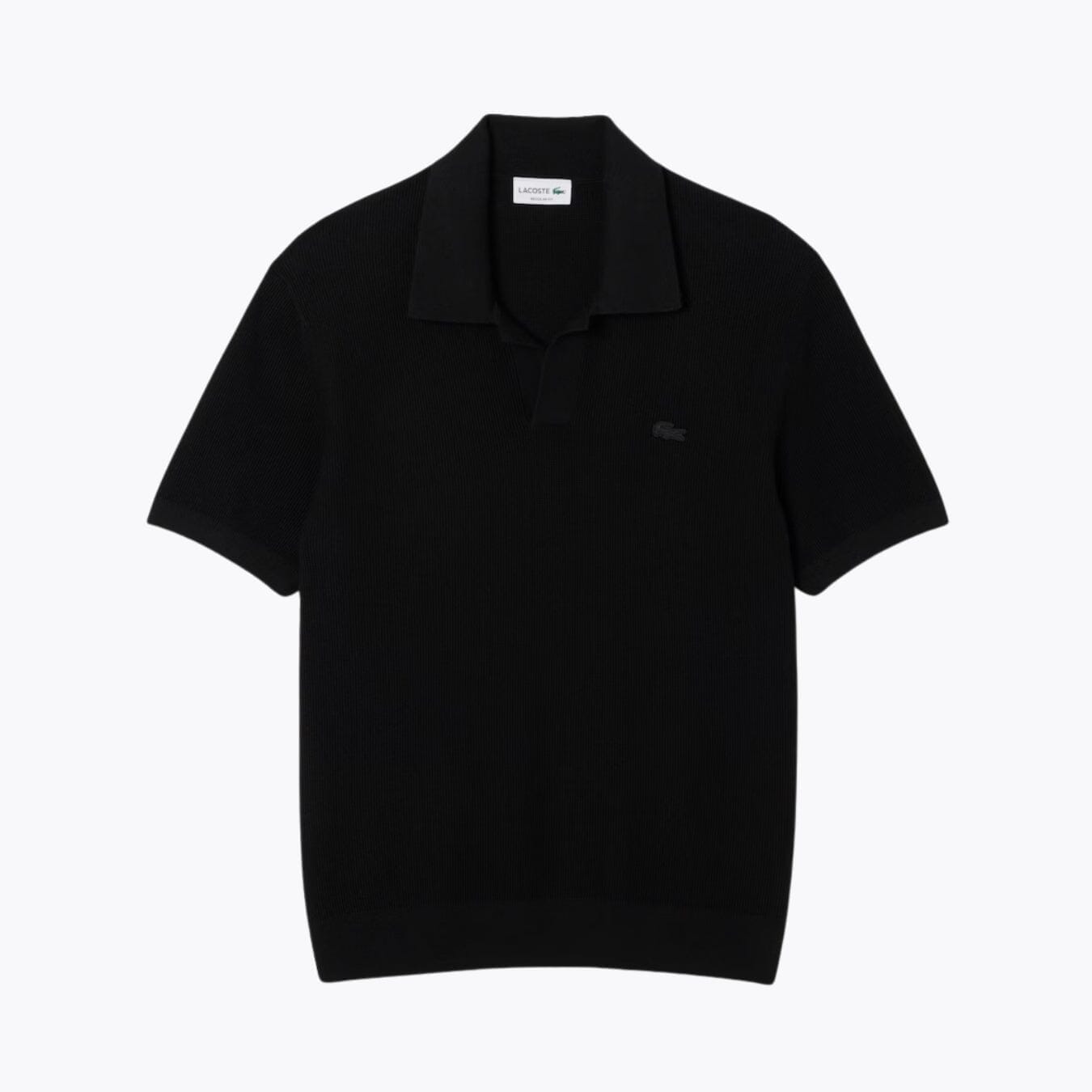 Lacoste Cotton Blend Open Polo Collar Sweater