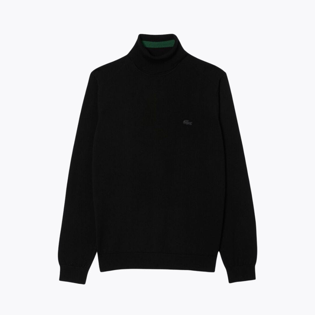 Lacoste Merino Wool Roll Neck Sweater