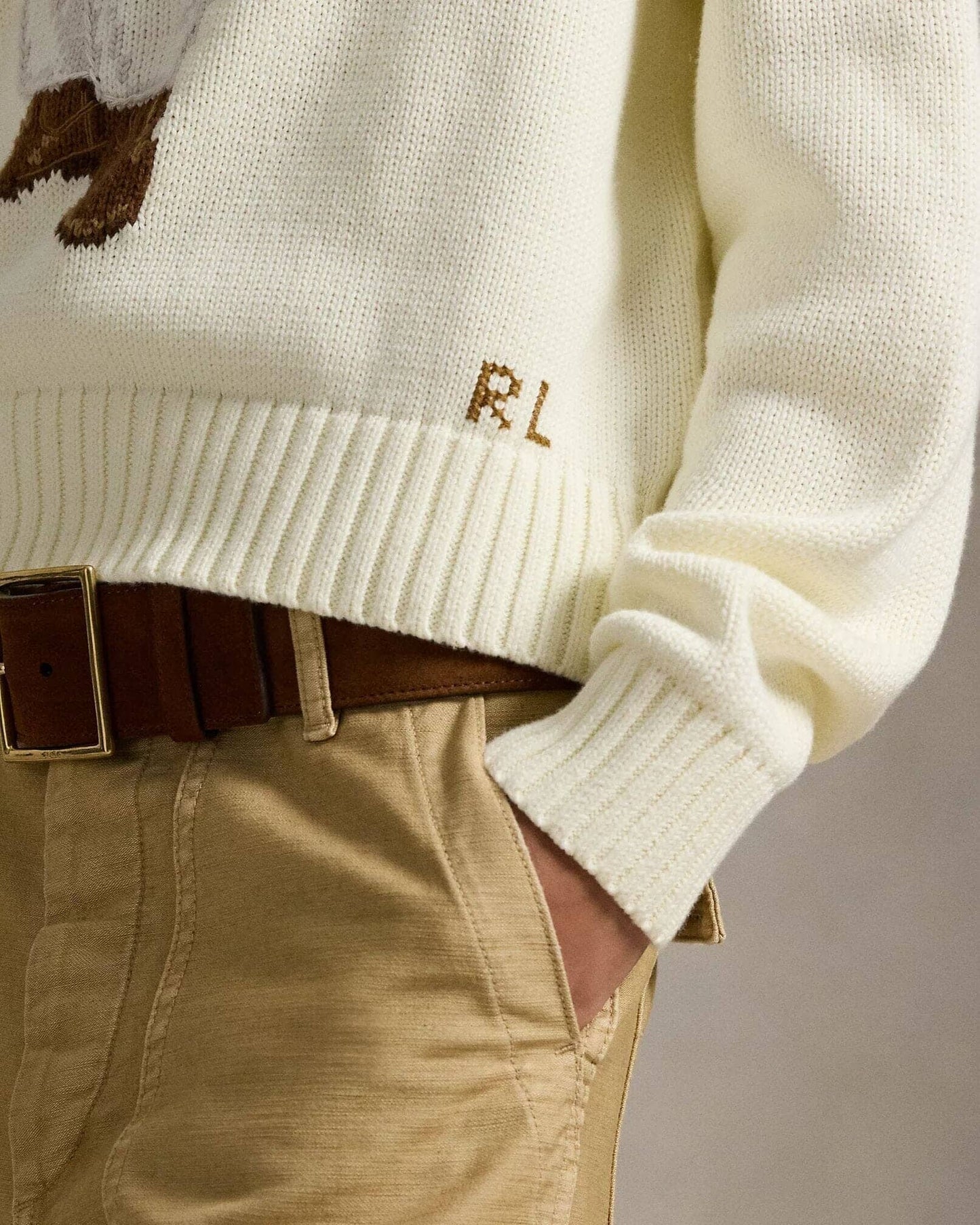 Ralph Lauren Polo Bear Cotton Crewneck Sweater