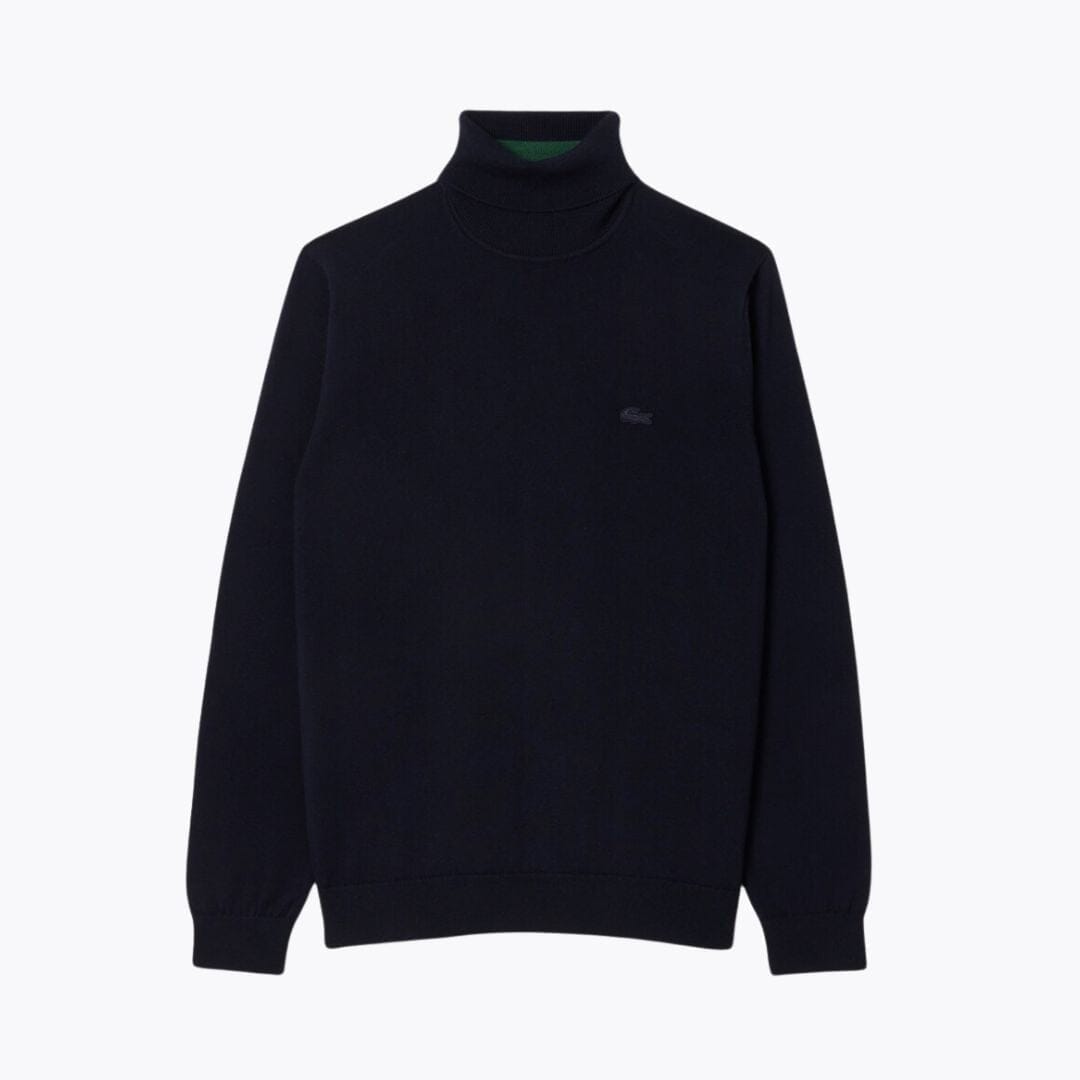 Lacoste Merino Wool Roll Neck Sweater