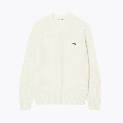 Lacoste Thick Carded Wool Crew Neck Sweater