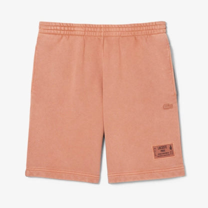 Lacoste Washed Effect Cotton Fleece Shorts