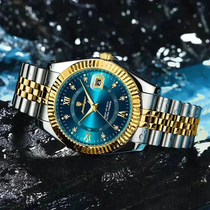 Poedagar Goldenstar – 40Mm Watch | Waterproof | Stainless Steel