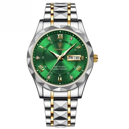 Poedagar Luminous Steel Watch 40 Mm – Waterproof | Transfer Steel