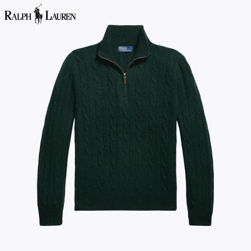 Ralph Lauren Cable-Knit Cashmere Quarter-Zip Jumper