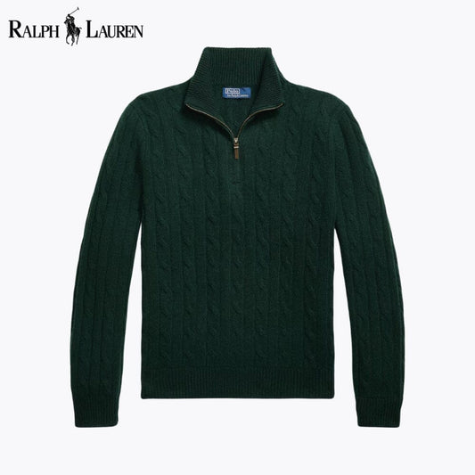 Ralph Lauren Cable-Knit Cashmere Quarter-Zip Jumper