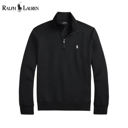Ralph Lauren Double-Knit Mockneck Pullover