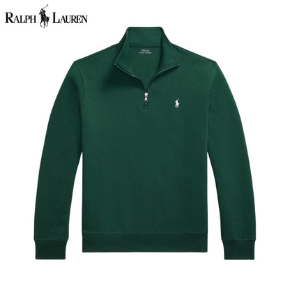 Ralph Lauren Double-Knit Mockneck Pullover