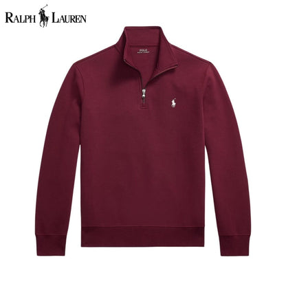 Ralph Lauren Double-Knit Mockneck Pullover