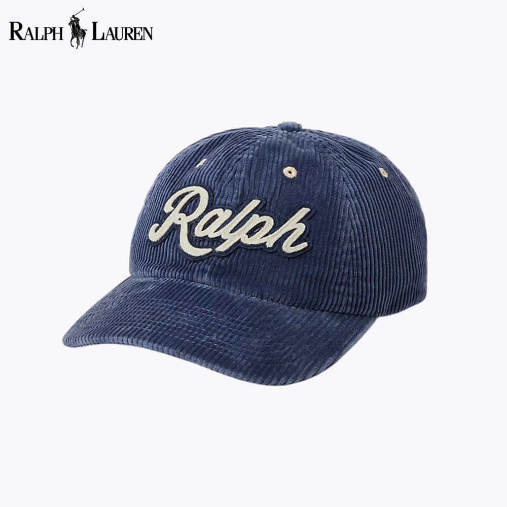 Ralph Lauren Logo Corduroy Ball Cap