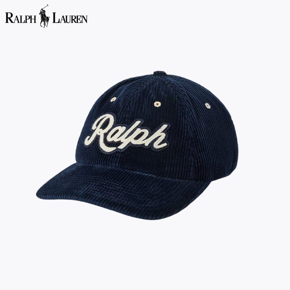 Ralph Lauren Logo Corduroy Ball Cap