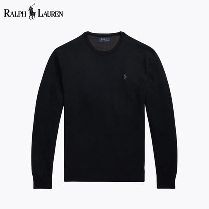 Ralph Lauren Mesh-Knit Cotton Crewneck Sweater