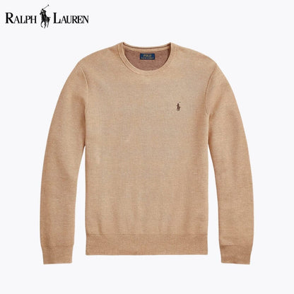 Ralph Lauren Mesh-Knit Cotton Crewneck Sweater