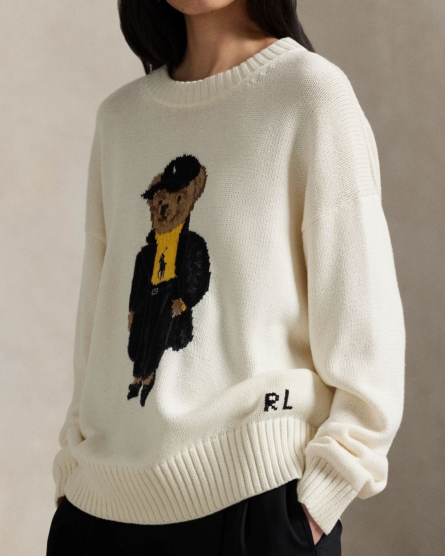 Ralph Lauren Polo Bear Cotton Crew Neck Sweater