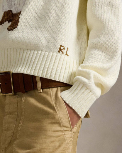Ralph Lauren Polo Bear Cotton Crewneck Sweater