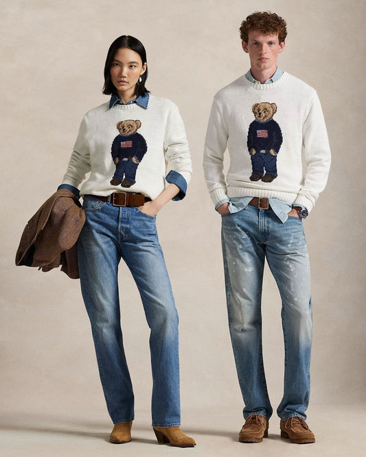 Ralph Lauren Polo Bear Cotton-Linen Sweater