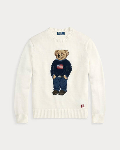 Ralph Lauren Polo Bear Cotton-Linen Sweater