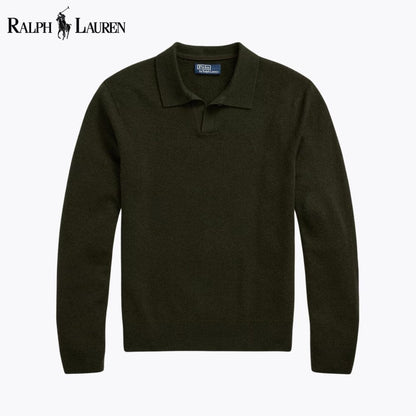 Ralph Lauren Wool Johnny-Collar Sweater